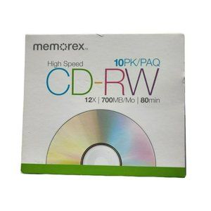 Memorex High Speed CD-RW 12X 700MB/ 80 min, 10 Pack